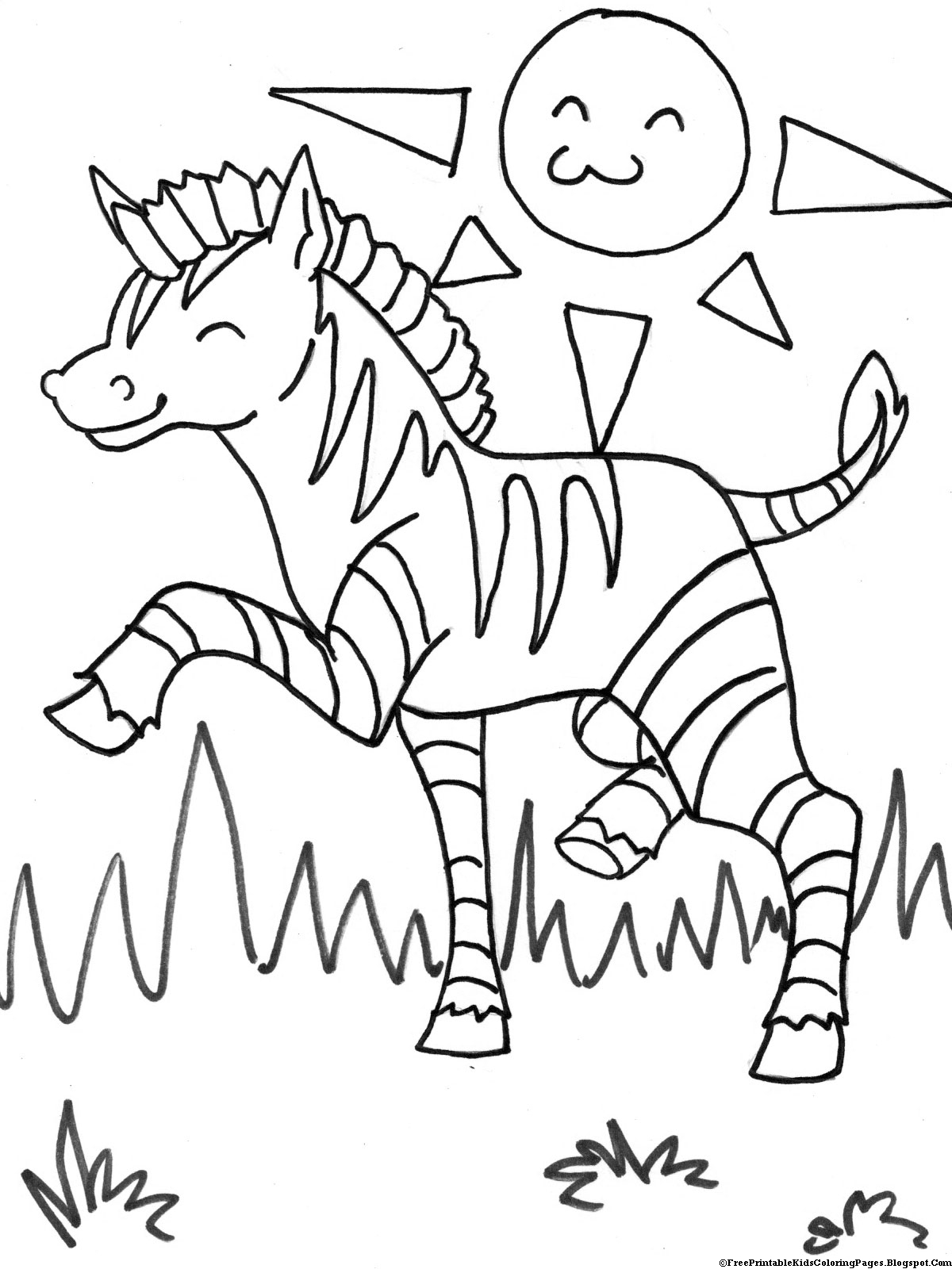 Página para colorir: Zebra (animais) #12975 - Páginas para Colorir Imprimíveis Gratuitamente