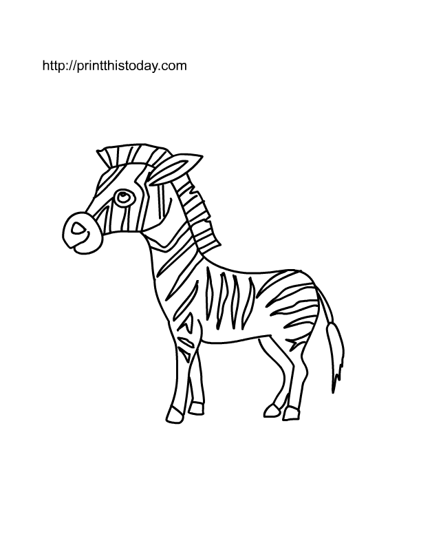 Página para colorir: Zebra (animais) #13049 - Páginas para Colorir Imprimíveis Gratuitamente