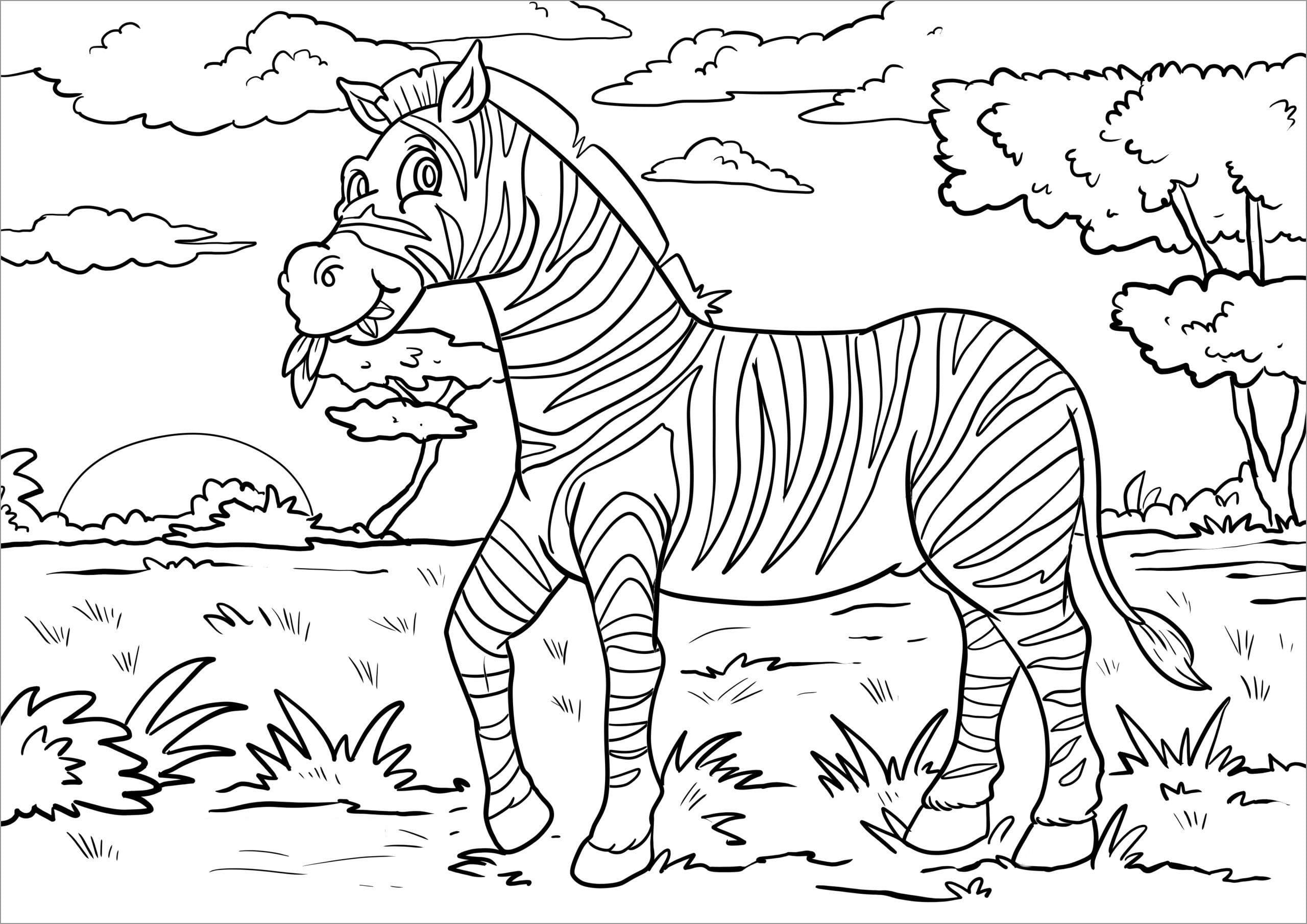 Desenho gratuito Zebra #197185 da colecao Animais para imprimir