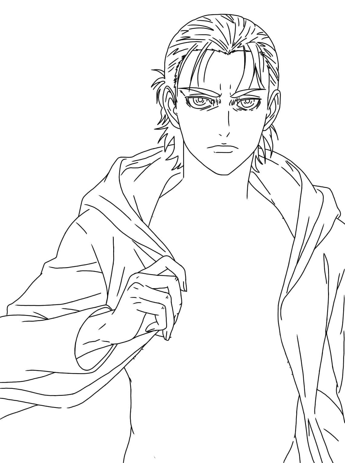 Imagem para colorir de Eren Yeager #191756 da nossa coleção Anime e Mangá, fácil de imprimir