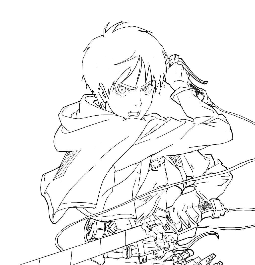 Linda página de Eren Yeager #191758 para colorir, da coleção Anime e Mangá, baixe grátis