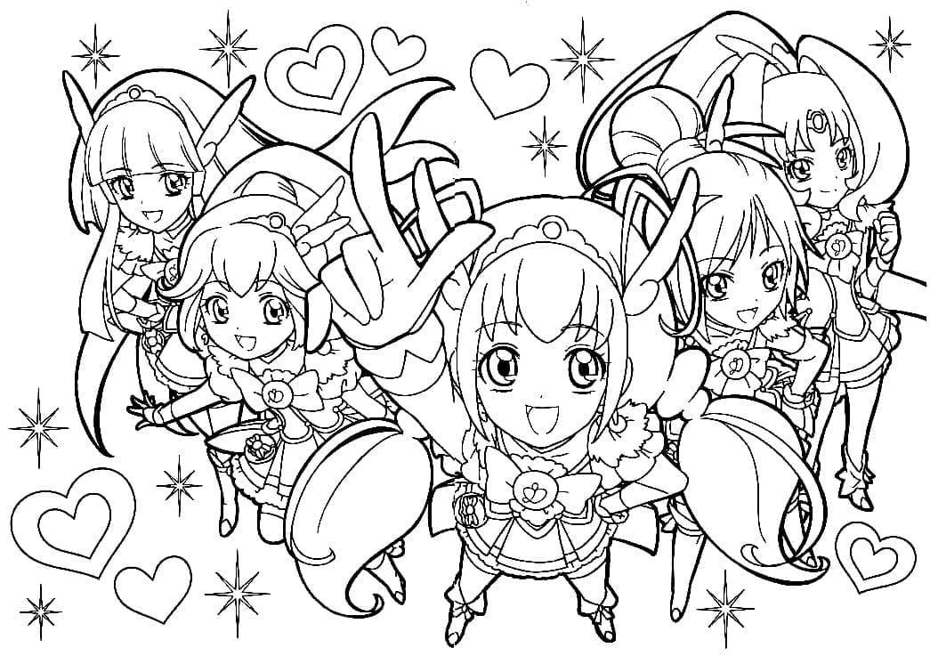 Desenho imprimível de Glitter Force #211726 para colorir, pertence à coleção Anime e Mangá Desenho imprimível de Glitter Force #211726 para colorir, pertence à coleção Anime e Mangá