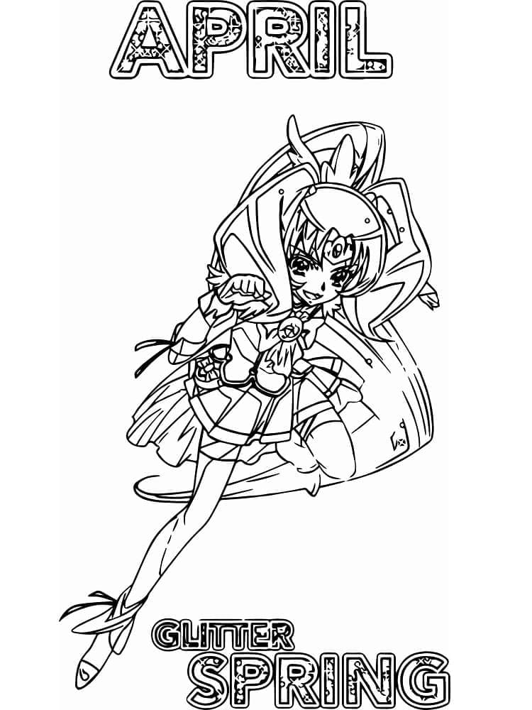 Desenho gratuito Glitter Force #211747 da colecao Anime e Mangá para imprimir
