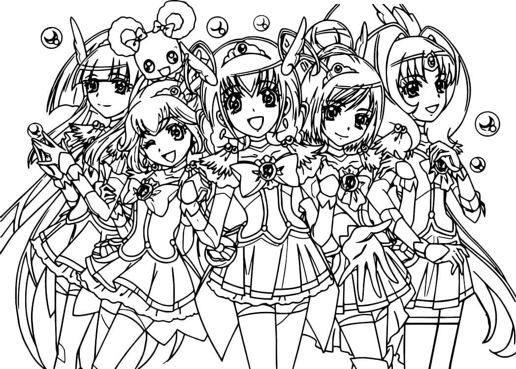 Desenho gratuito Glitter Force #211753 da colecao Anime e Mangá para imprimir
