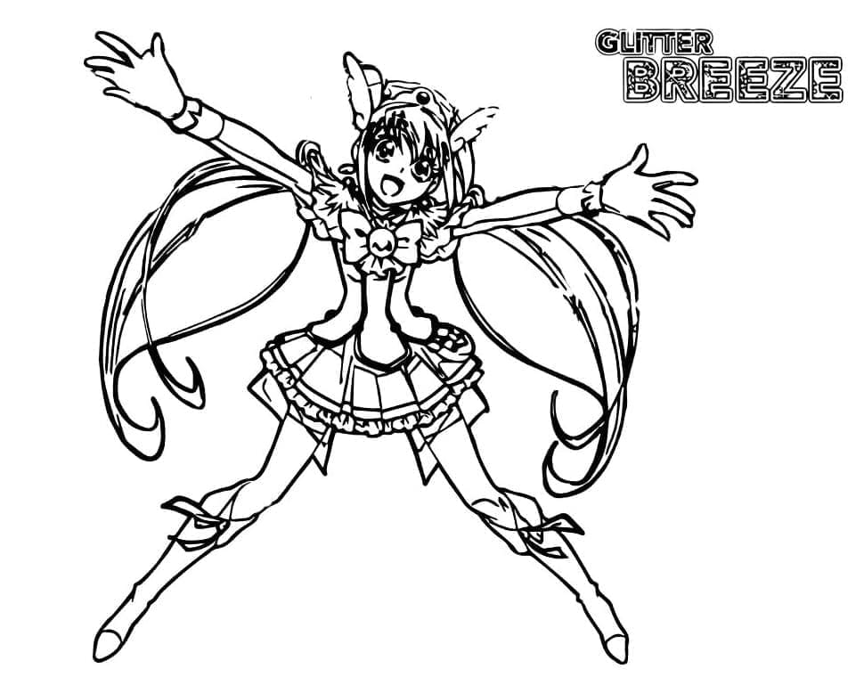 Desenho gratuito Glitter Force #211756 da colecao Anime e Mangá para imprimir