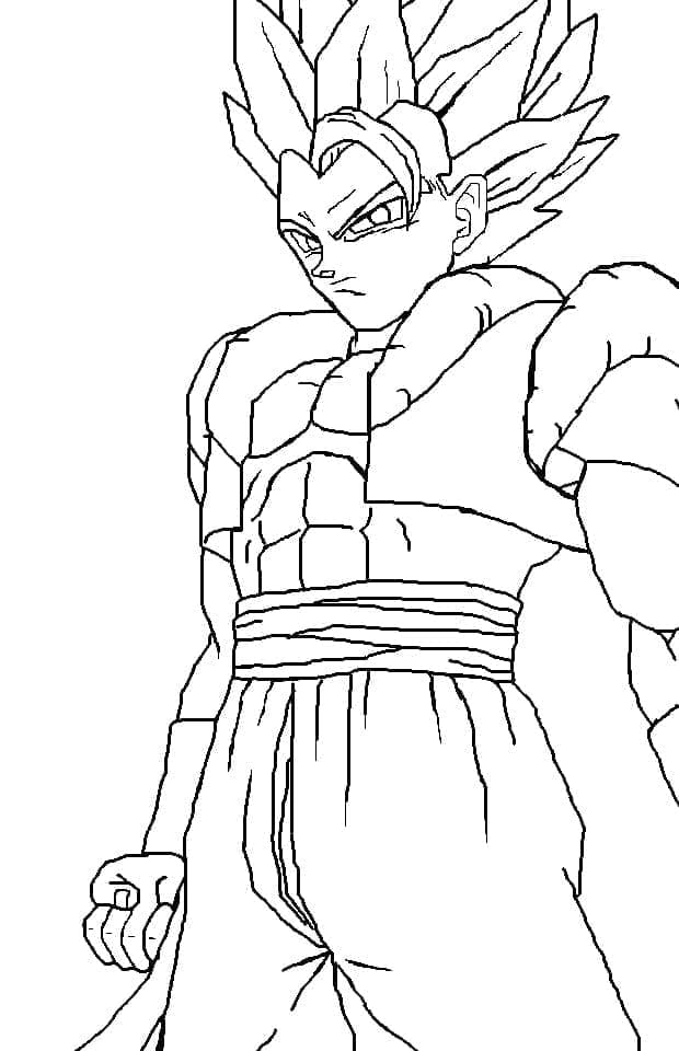 Página para colorir: Gogeta de Dragon Ball Z (Anime e Mangá) #191511 - Páginas para Colorir Imprimíveis Gratuitamente