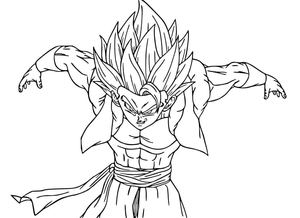 Desenho gratuito Gogeta de Dragon Ball Z #191515 da colecao Anime e Mangá para imprimir