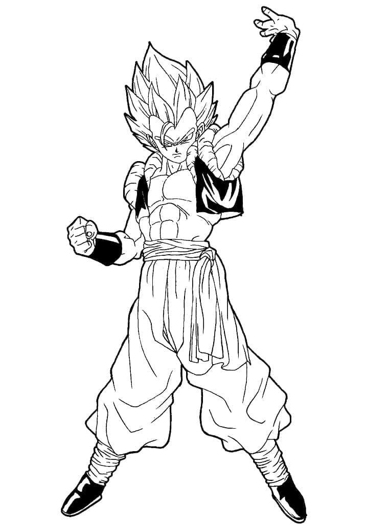 Página para colorir: Gogeta de Dragon Ball Z (Anime e Mangá) #191521 - Páginas para Colorir Imprimíveis Gratuitamente