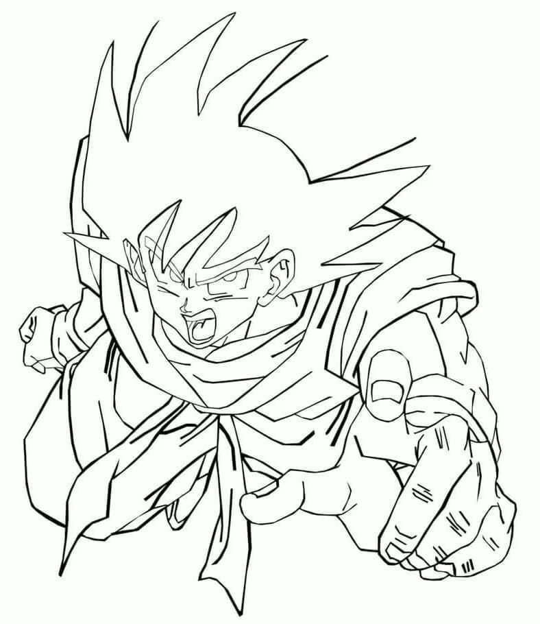 Desenho gratuito Goku #201333 da colecao Anime e Mangá para imprimir