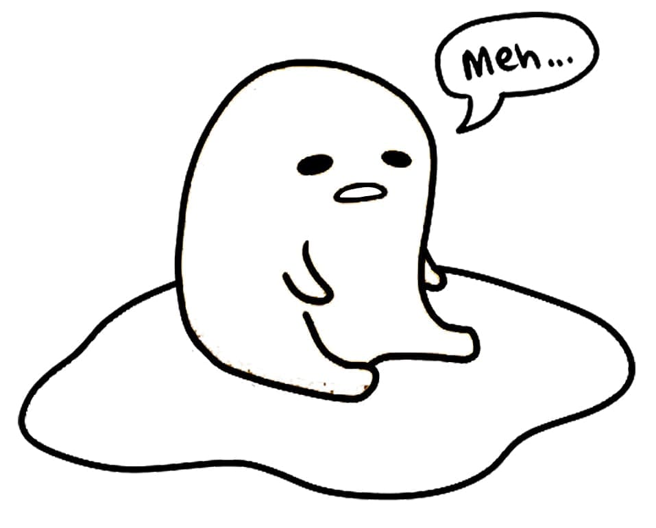 Imagem para colorir de Gudetama #186822 da nossa coleção Anime e Mangá, fácil de imprimir