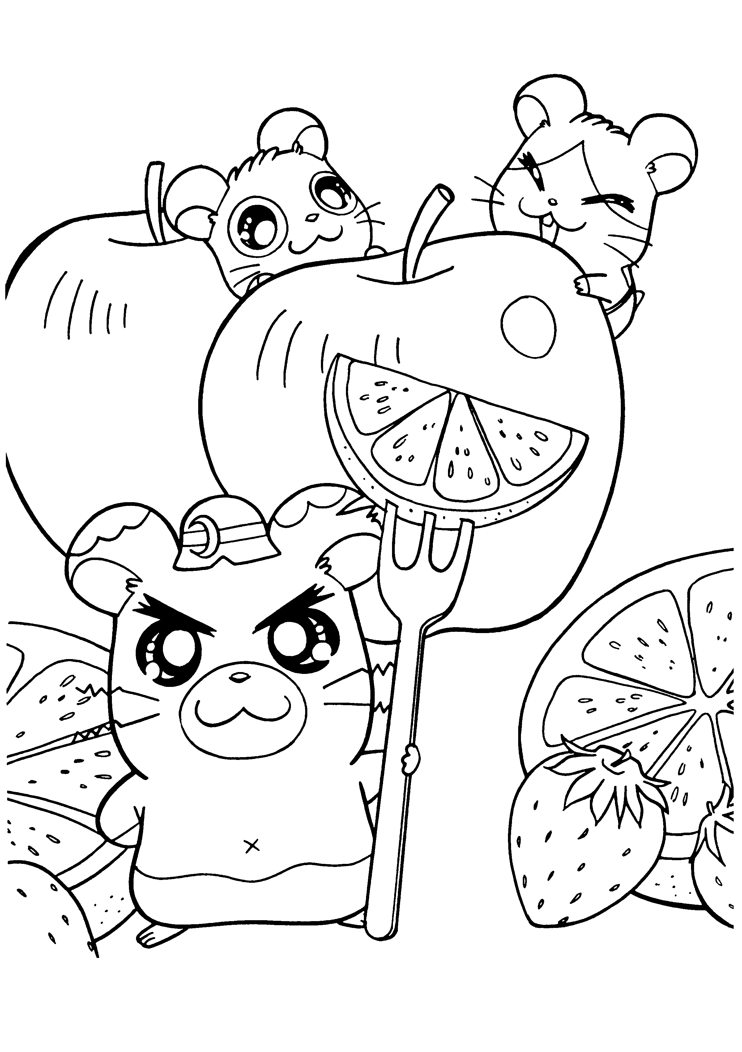 Desenho gratuito Hamtaro #39970 da colecao Anime e Mangá para imprimir