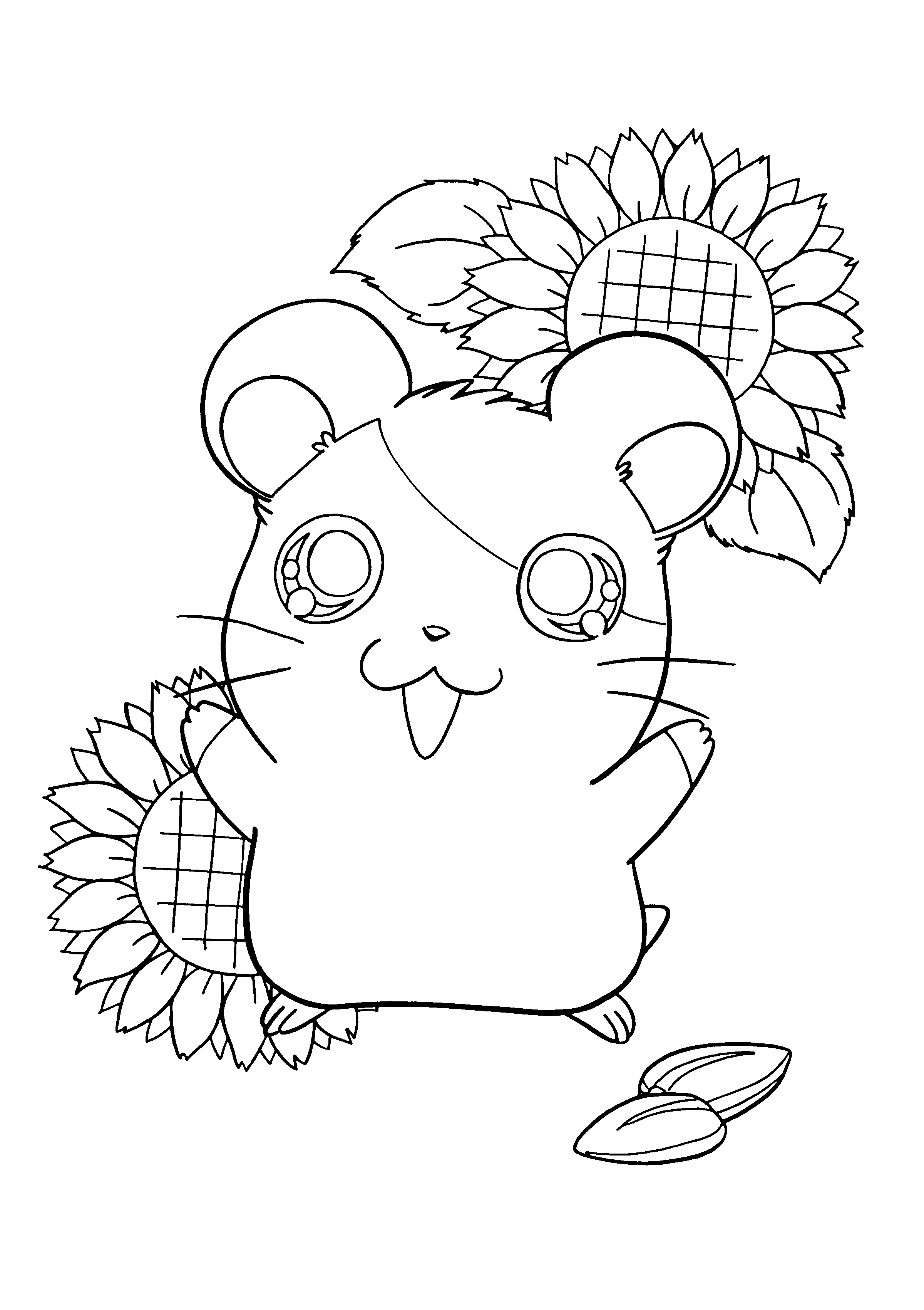 Desenho gratuito Hamtaro #40065 da colecao Anime e Mangá para imprimir