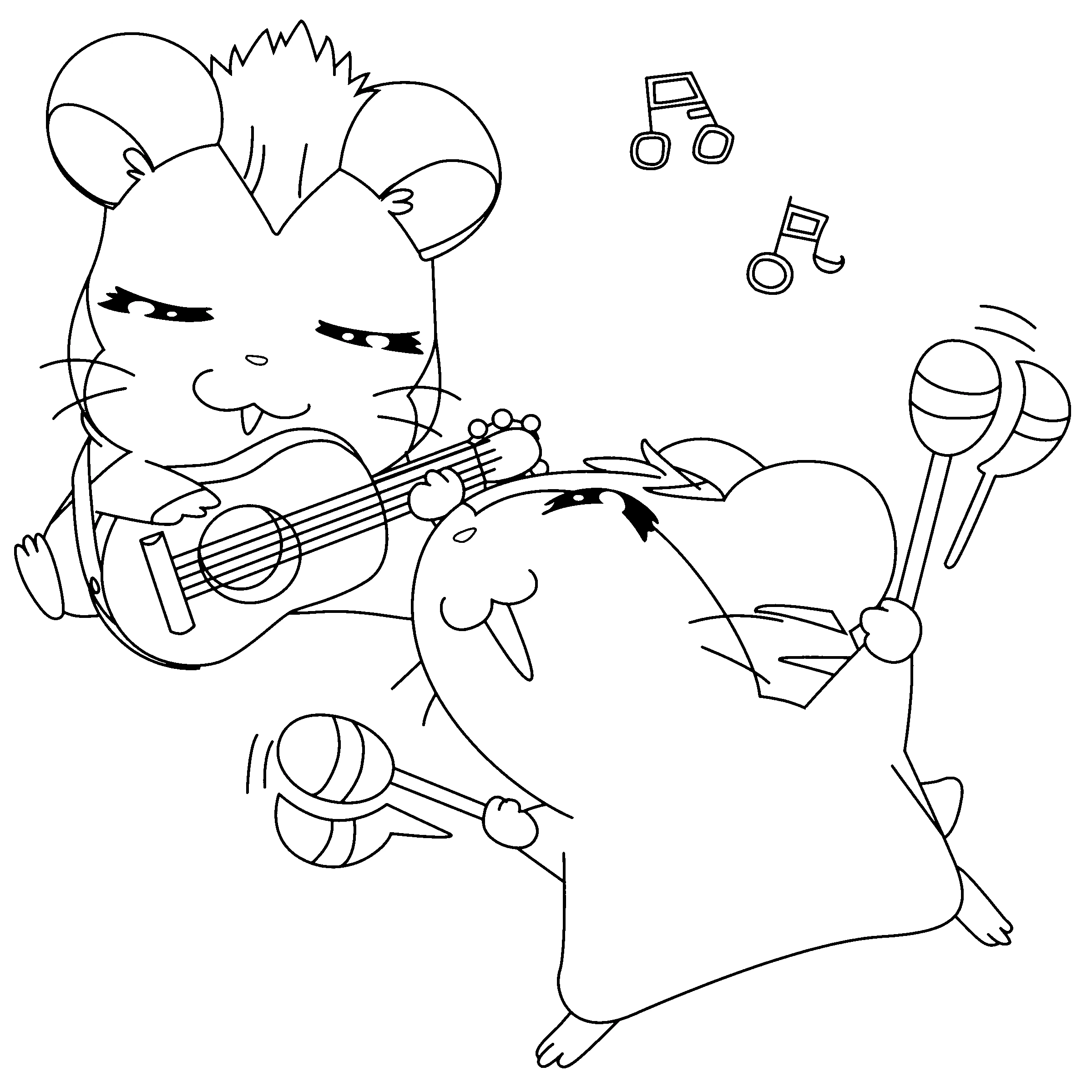 Desenho gratuito Hamtaro #40079 da colecao Anime e Mangá para imprimir