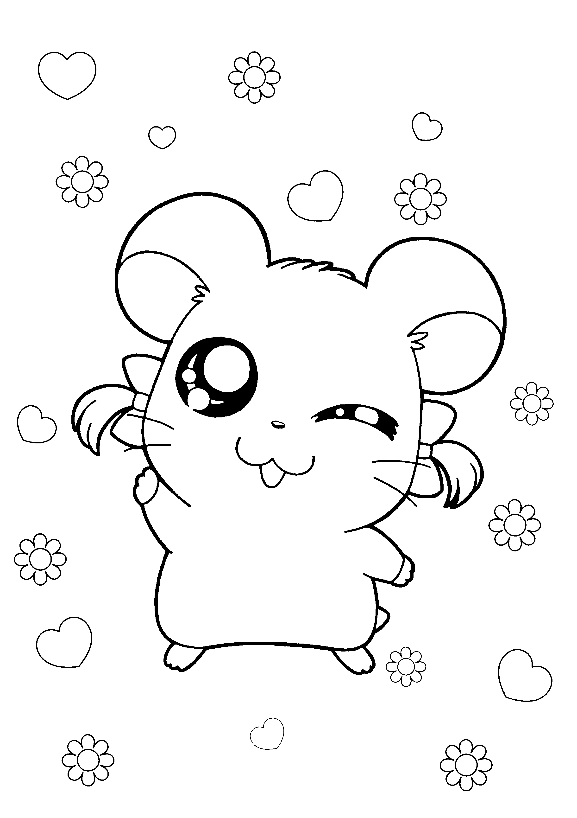 Desenho gratuito Hamtaro #40128 da colecao Anime e Mangá para imprimir
