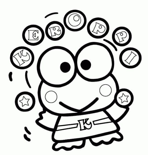 Linda página de Keroppi #213345 para colorir, da coleção Anime e Mangá, baixe grátis