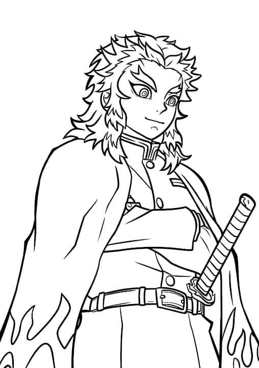Desenho gratuito Kyojuro Rengoku #220448 da colecao Anime e Mangá para imprimir