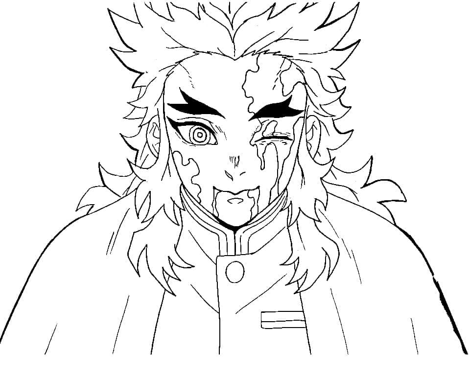 Página para colorir: Kyojuro Rengoku (Anime e Mangá) #220457 - Páginas para Colorir Imprimíveis Gratuitamente