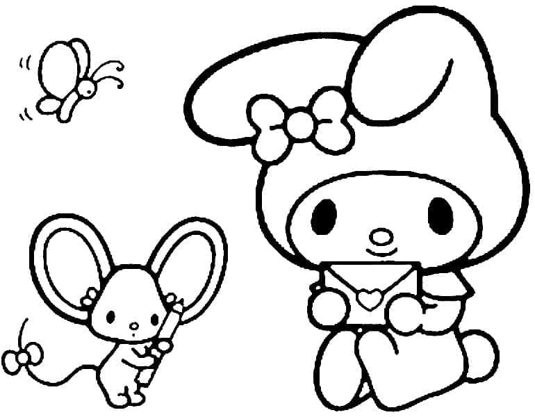 Desenho gratuito My Melody #219987 da colecao Anime e Mangá para imprimir