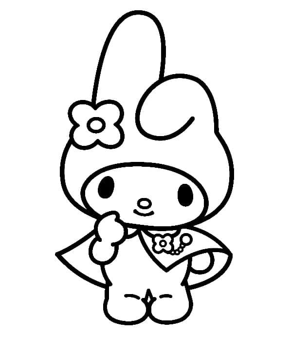Imagem para colorir de My Melody #220012 da nossa coleção Anime e Mangá, fácil de imprimir