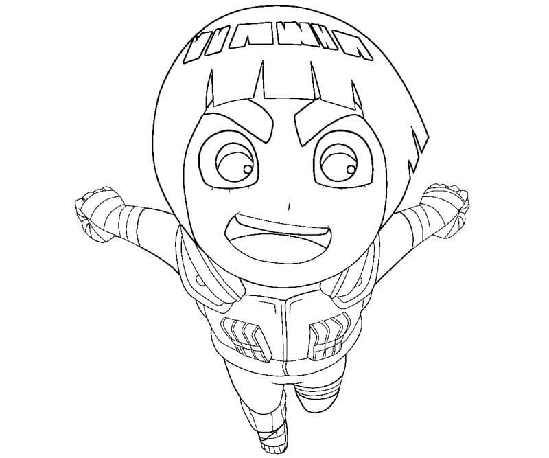 Desenho gratuito Rock Lee #180208 da colecao Anime e Mangá para imprimir