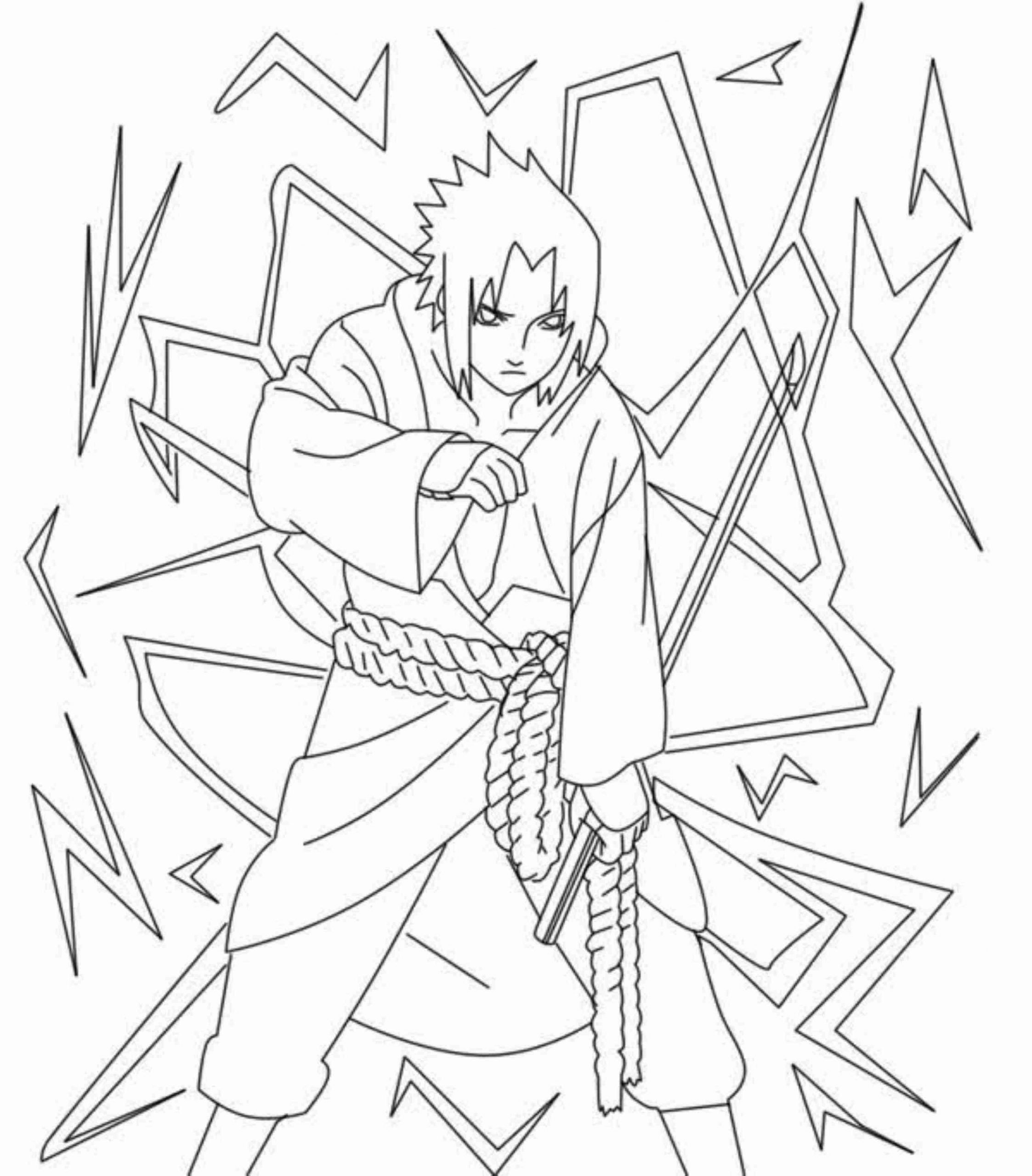 Desenho gratuito Sasuke #171408 da colecao Anime e Mangá para imprimir