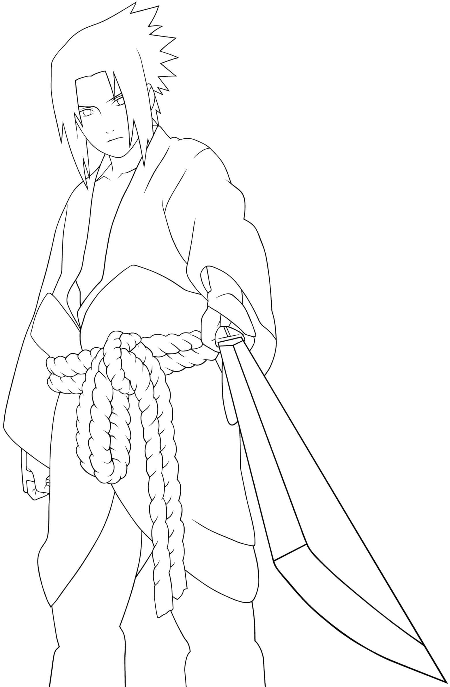 Desenho gratuito Sasuke #171433 da colecao Anime e Mangá para imprimir