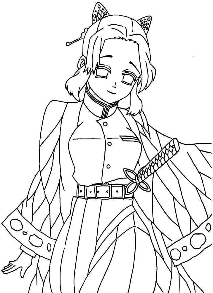 Imagem para colorir de Shinobu Kocho #219303 da nossa coleção Anime e Mangá, fácil de imprimir