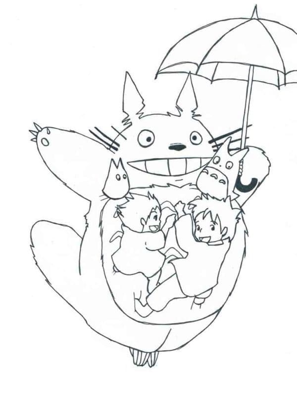 Desenho gratuito Totoro #180122 da colecao Anime e Mangá para imprimir