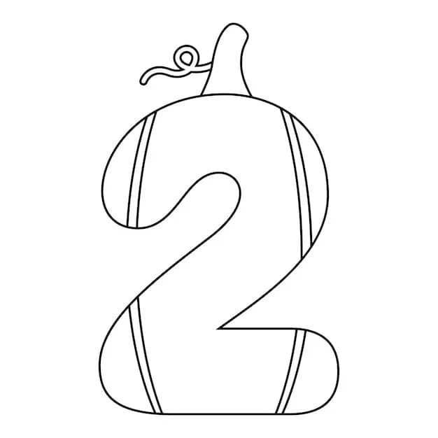 Desenho gratuito Número 2 #221313 da colecao Aprendizado e Educação para imprimir