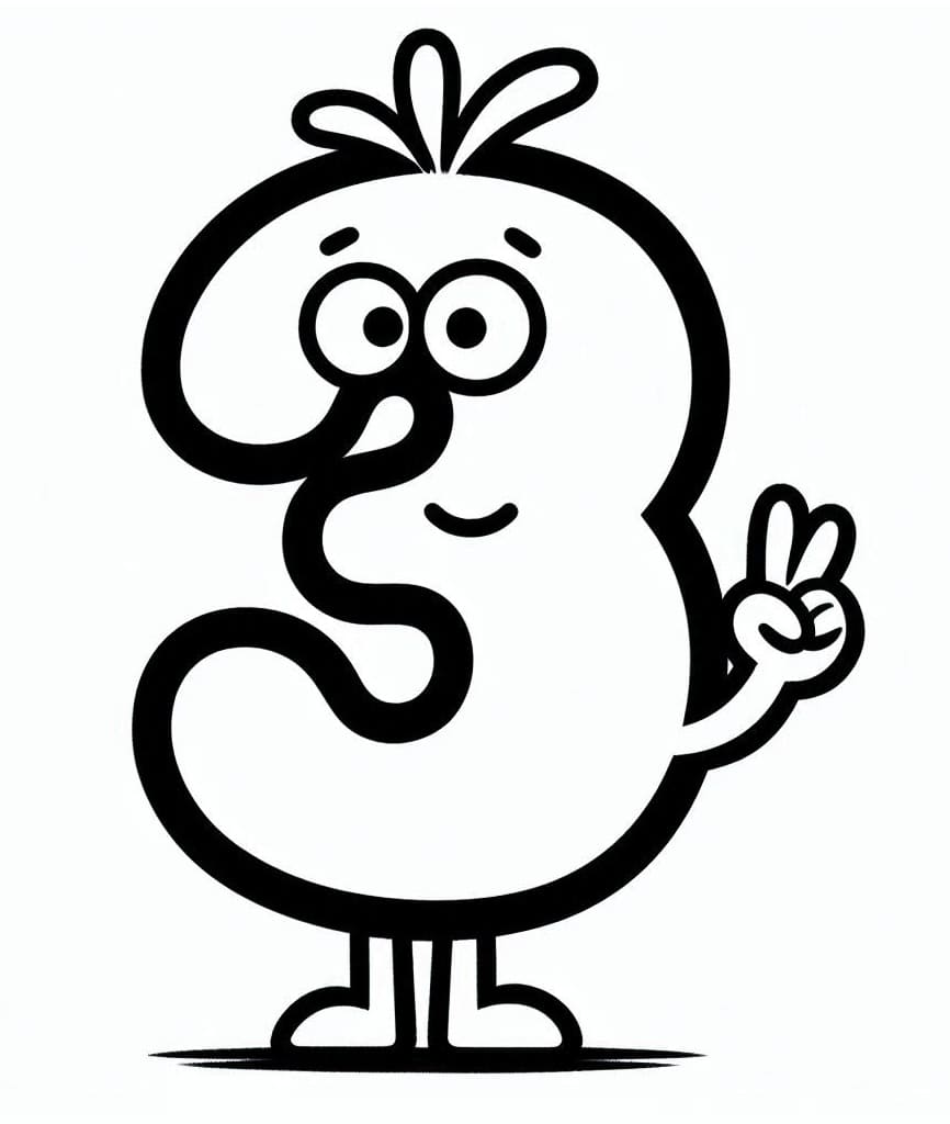 Desenho gratuito Número 3 #221333 da colecao Aprendizado e Educação para imprimir