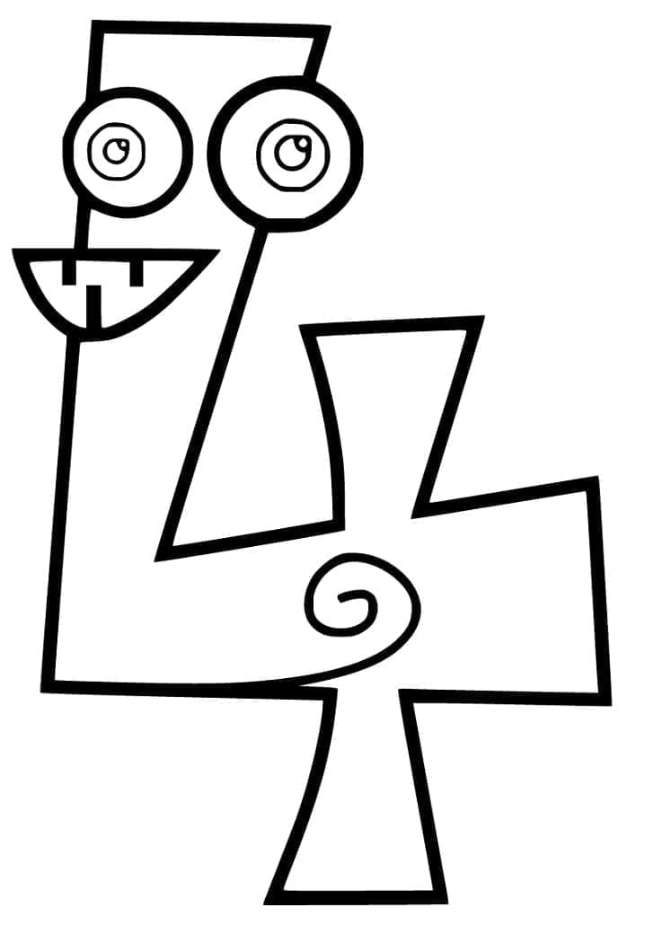 Desenho gratuito Número 4 #221378 da colecao Aprendizado e Educação para imprimir