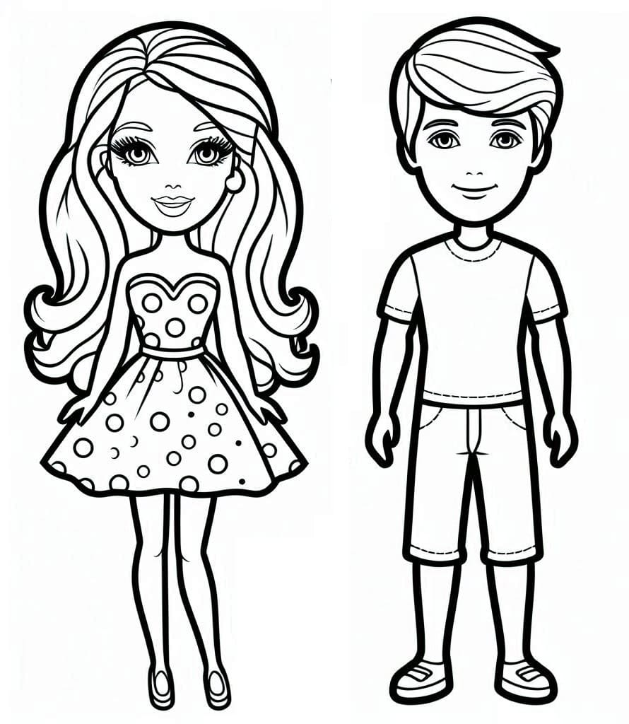 Desenho gratuito Barbie e Ken #219772 da colecao Brinquedos e Jogos para imprimir Desenho gratuito Barbie e Ken #219772 da colecao Brinquedos e Jogos para imprimir