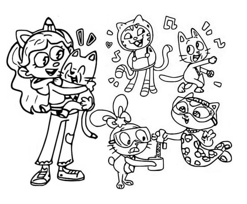 Desenho gratuito Casa de Bonecas da Gabby #181024 da colecao Brinquedos e Jogos para imprimir