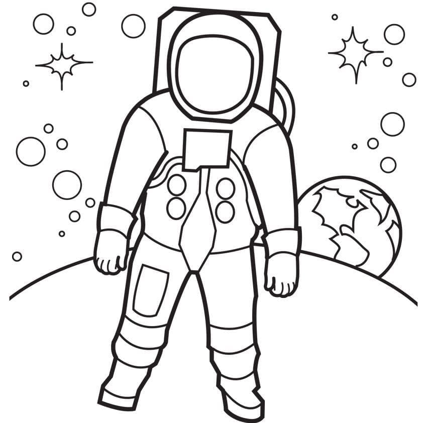 Desenho gratuito Astronauta #184428 da colecao Carreiras e Profissões para imprimir