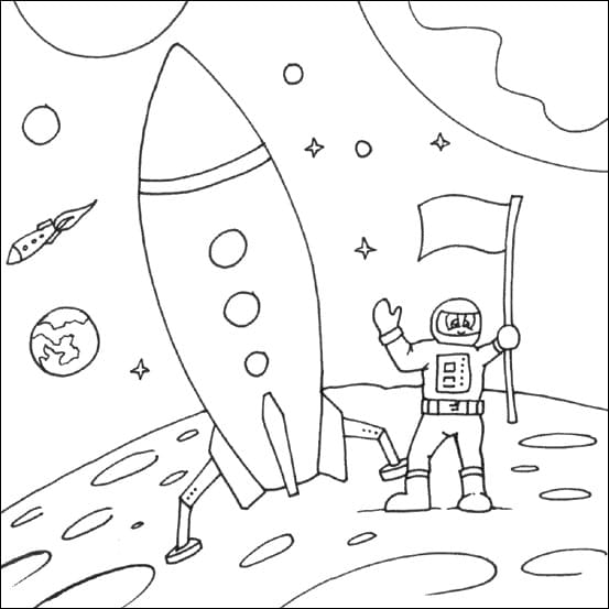 Desenho gratuito Astronauta #184435 da colecao Carreiras e Profissões para imprimir