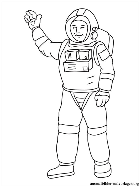 Página para colorir: Astronauta (Carreiras e Profissões) #87717 - Páginas para Colorir Imprimíveis Gratuitamente
