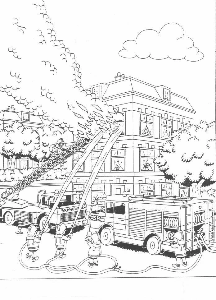 Desenho gratuito Bombeiro #105737 da colecao Carreiras e Profissões para imprimir