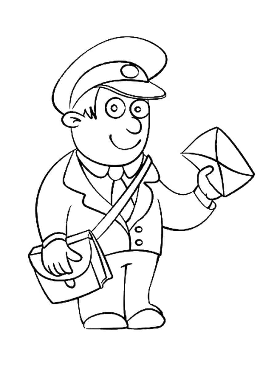 Desenho gratuito Carteiro #210169 da colecao Carreiras e Profissões para imprimir Desenho gratuito Carteiro #210169 da colecao Carreiras e Profissões para imprimir