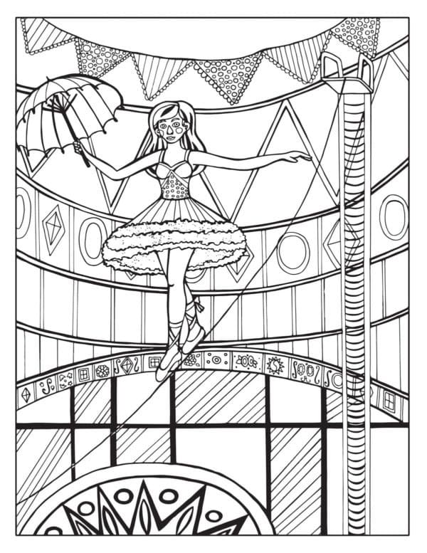 Desenho gratuito Equilibrista #192336 da colecao Carreiras e Profissões para imprimir