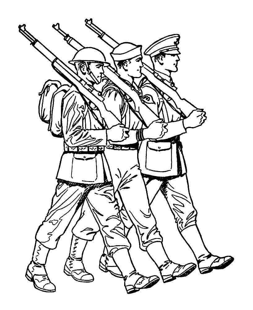 Desenho gratuito Militares #181120 da colecao Carreiras e Profissões para imprimir