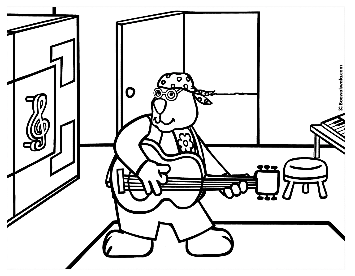 Desenho de Músico #102501 para colorir, da coleção Carreiras e Profissões, imprimível grátis