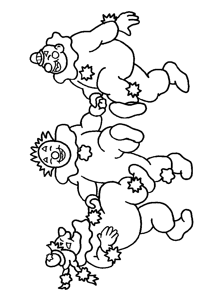 Desenho para colorir Palhaço #90920 da coleção Carreiras e Profissões, pronto para imprimir