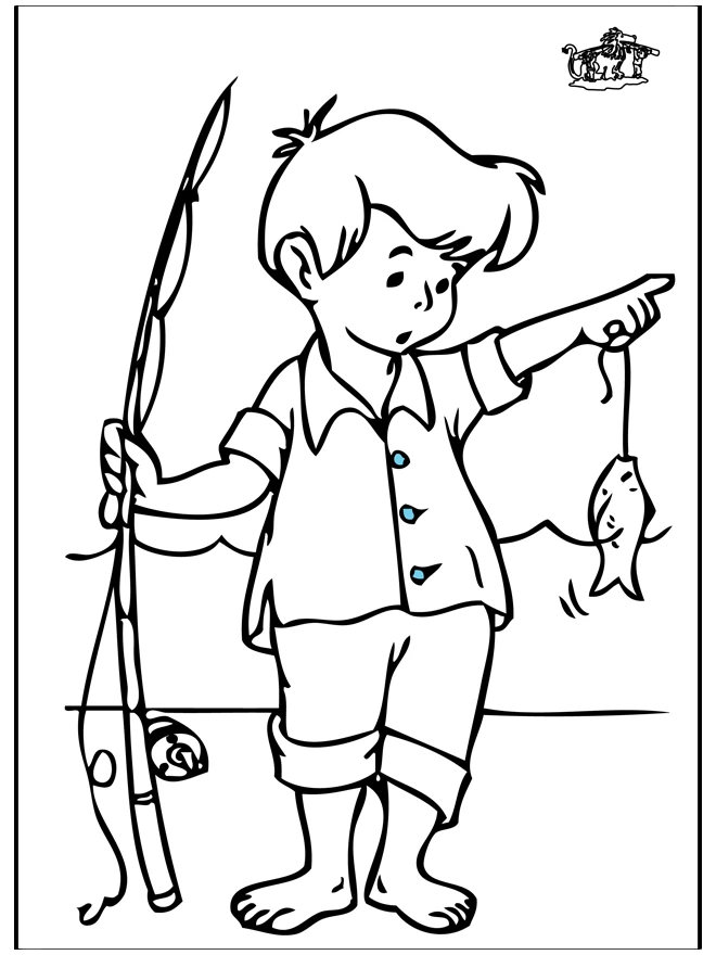 Desenho gratuito Pescador #103954 da colecao Carreiras e Profissões para imprimir