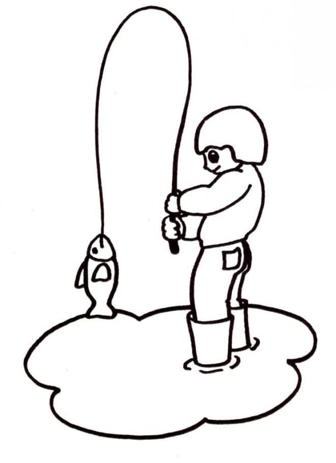 Desenho gratuito Pescador #211864 da colecao Carreiras e Profissões para imprimir