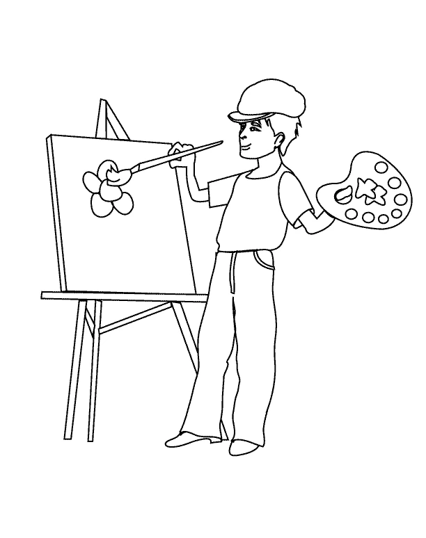 Desenho gratuito Pintor #104308 da colecao Carreiras e Profissões para imprimir