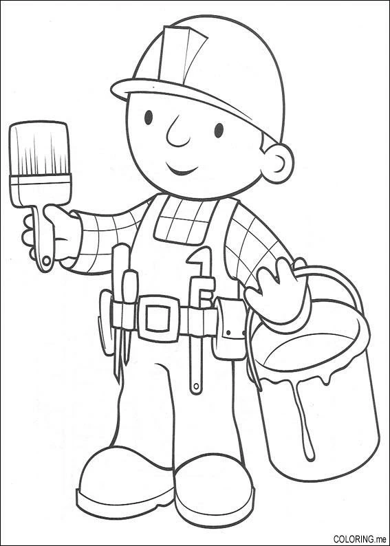 Desenho gratuito Pintor #104374 da colecao Carreiras e Profissões para imprimir