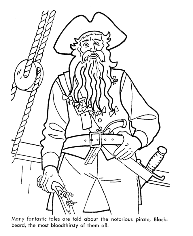 Desenho gratuito Pirata #105034 da colecao Carreiras e Profissões para imprimir