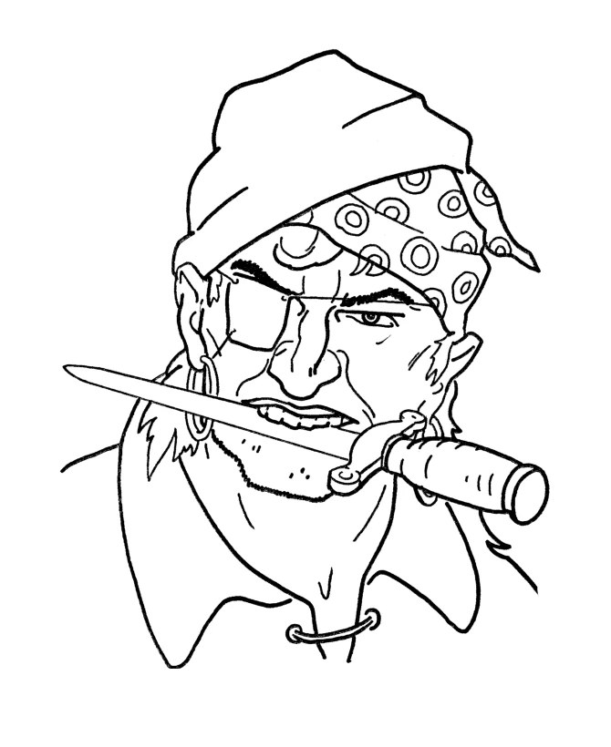 Desenho gratuito Pirata #105157 da colecao Carreiras e Profissões para imprimir