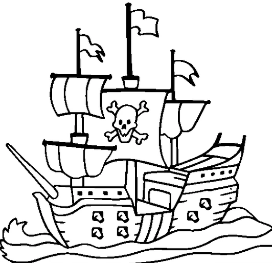 Desenho gratuito Pirata #105268 da colecao Carreiras e Profissões para imprimir