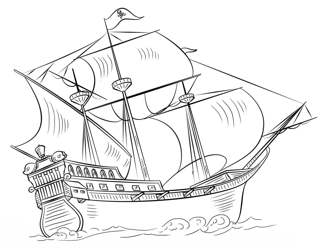 Desenho gratuito Pirata #173318 da colecao Carreiras e Profissões para imprimir